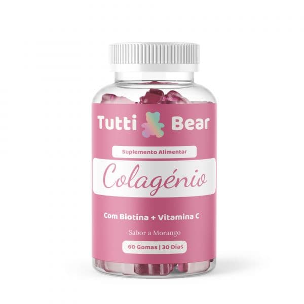 Tutti Bear Gomas de Colágeno - 60 Gomas Morango