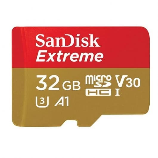 SanDisk 32GB MicroSDHC Extreme A1 V30 U3 UHS-I - SDSQXAF-032G-GN6AA