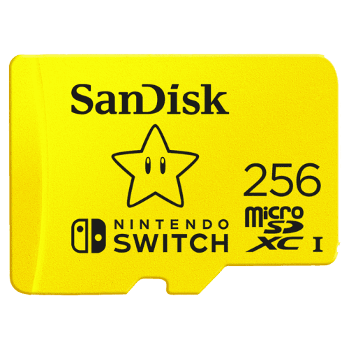 MicroSDXC card for Nintendo Switch 256GB, 100MB/s Read, 90MB/s Write, V30, U3, C10, A1, UHS-1