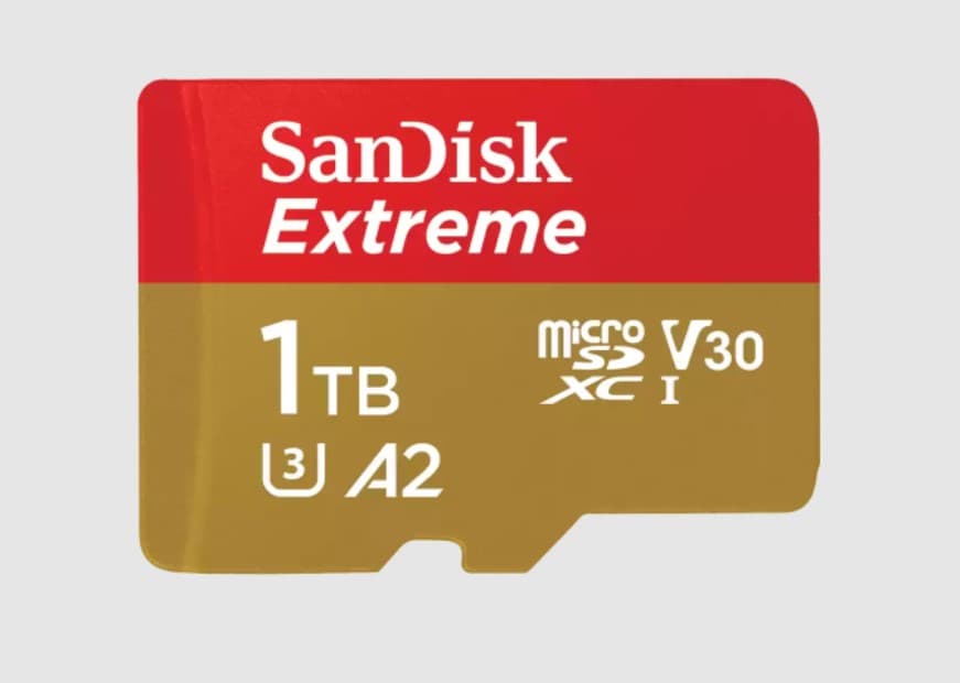 Sandisk Cartão de Memória Micro SDXC Extreme 1TB 190MB/s Classe 3 + Adaptador