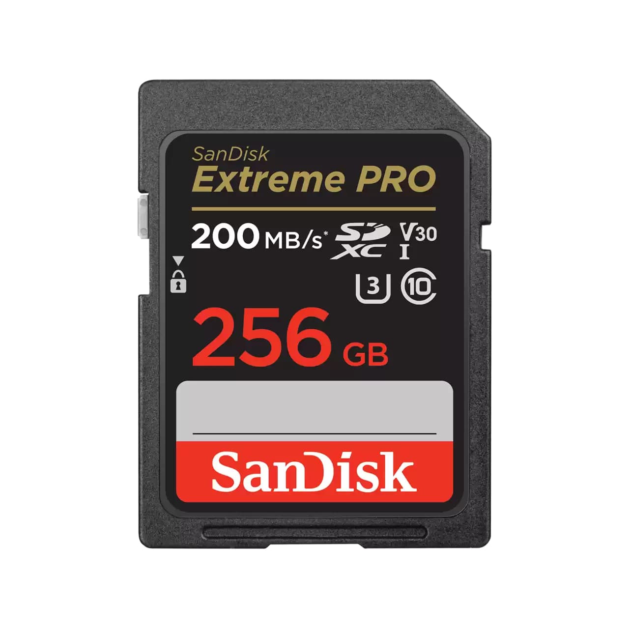 SanDisk Extreme Pro 256GB Sdxc Memory Card + 2 Years Rescuepro Deluxe Up To 200MB/s & 140MB/s Read/write Speeds, Uhs-i, Class 10, U3, V30 - TSDSDXXD-256G-GN4IN