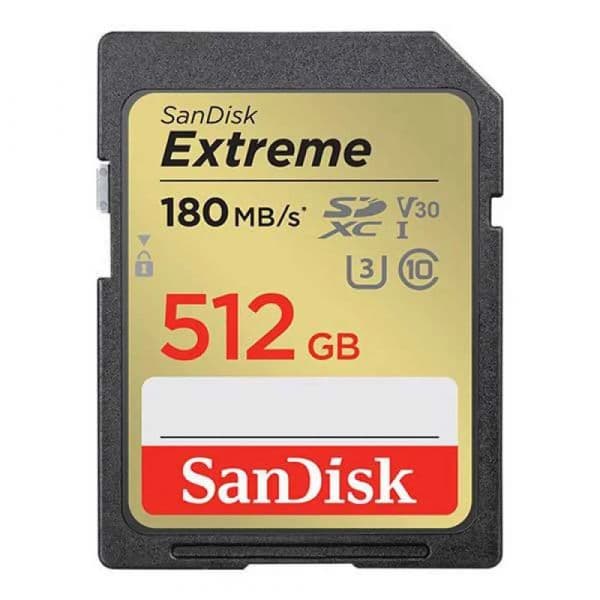 SanDisk 512GB SDSDXVV-512G-GNCIN Extreme UHS-I Class 10 U3 V30 4K