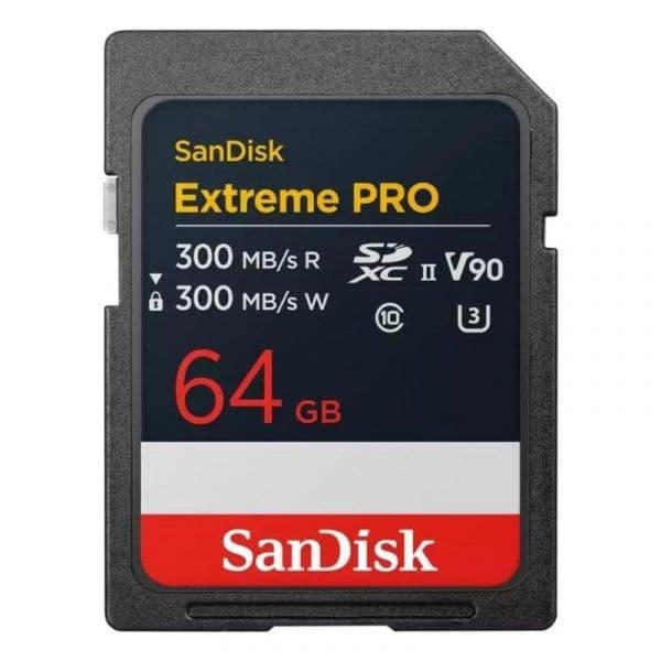 SanDisk 64GB Extreme PRO SDXC UHS-II V90 Classe 10 300MB/s SDSDXDM-064G-GN4IN