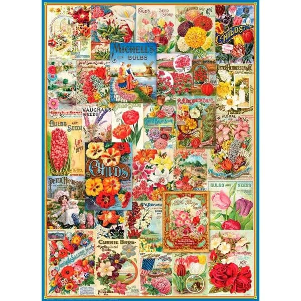 Eurographics Puzzle Catálogos de Sementes de Flores 1000 Peças