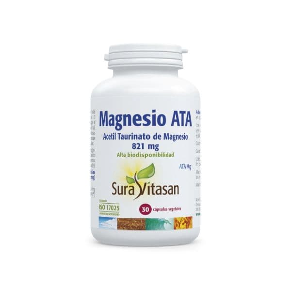 Sura Vitasan Magnésio ATA (Acetil Taurinato) 30 Cápsulas Vegetais
