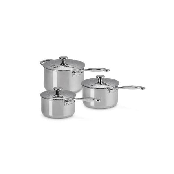 Le Creuset Conjunto Panelas 3-Ply Inox 16/18/20cm