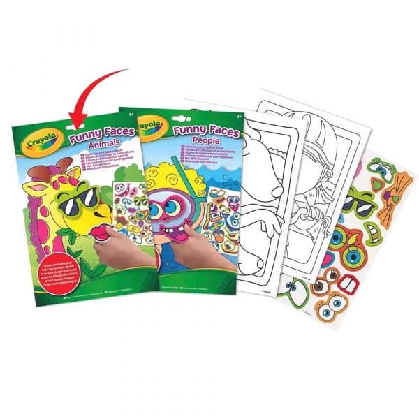 Crayola Folhas de Colorir Funny Faces + Stickers