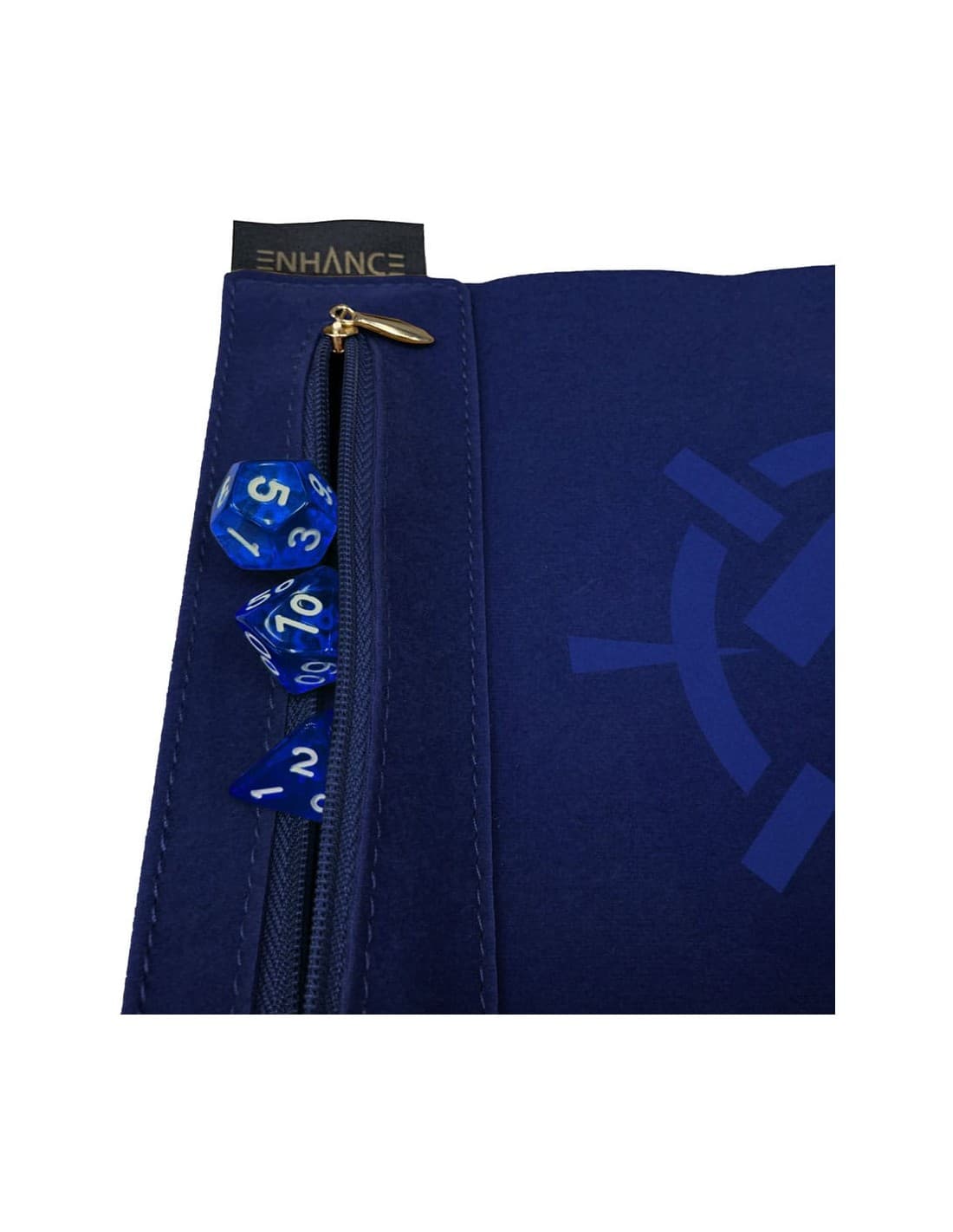Enhance Tabletop Roll on a Scroll Bag with Dice Blue