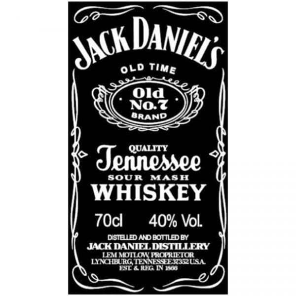 Toalha de Praia Microfibra Jack Daniels Tradicional 180 x 100 cm