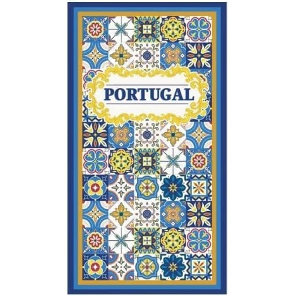 Casa de Praia Toalha de Praia Microfibra Azulejos Portugal 180 x 100 cm