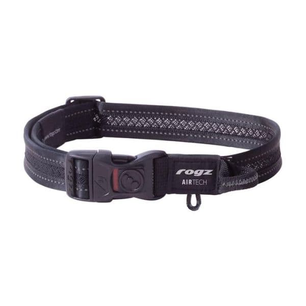 Rogz Coleira Reflexiva Air Tech Classic Preta M