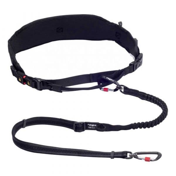 Rogz Trela + Cinto Mãos Livres Air Tech Sport Belt Preta L-Xl