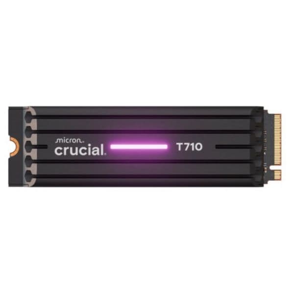 SSD Crucial 2TB T710 M.2 PCIe Gen5 NVMe com Dissipador de Calor Integrado Encriptado