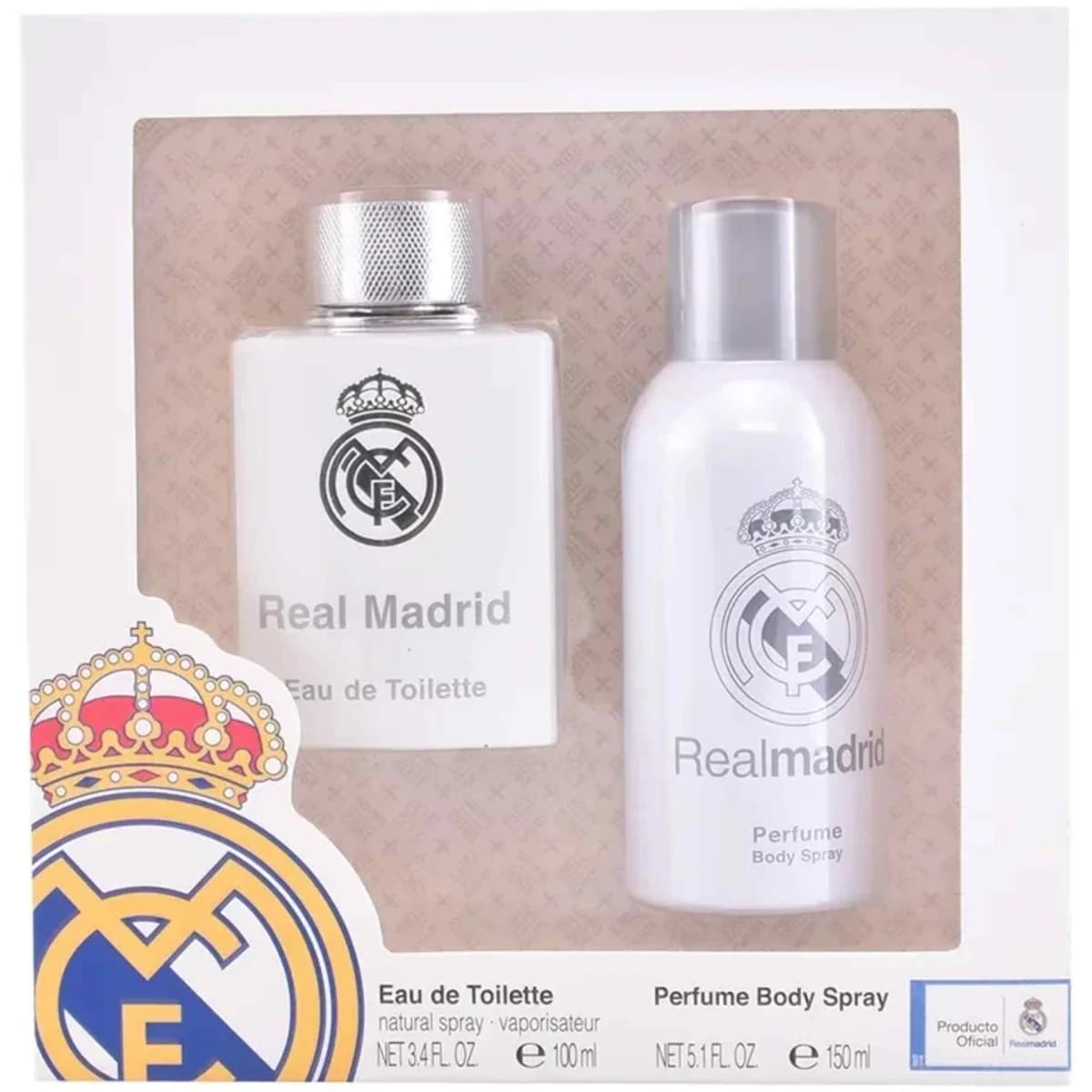 Real Madrid Man Eau de Toilette 100ml + Desodorizante Spray 150ml Coffret