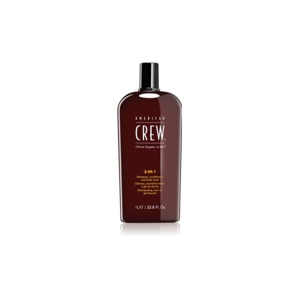 American Crew Hair & Body 3-in-1 Shampoo, Condicionador e Gel de Banho 1000ml