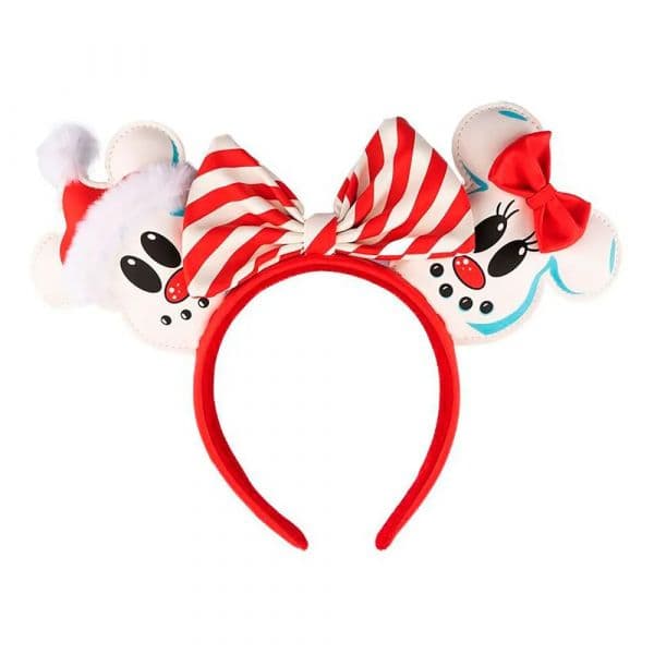Loungefly Disney Minnie e Mickey Boneco de Neve Fita Para A Cabeça