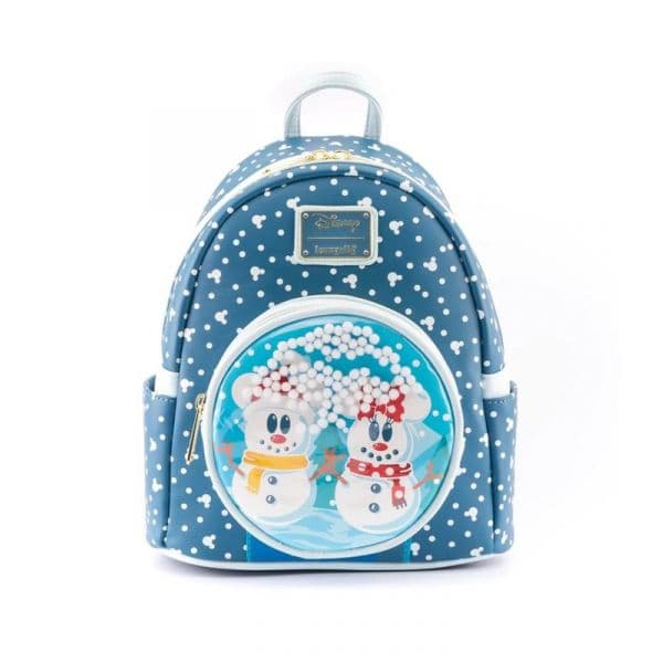 Loungefly Mochila Disney Minnie Y Mickey Muecos de Nieve