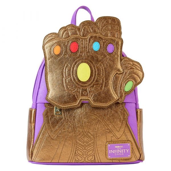 Loungefly Mochila Mini Marvel Thanos Gauntlet Preto 26cm