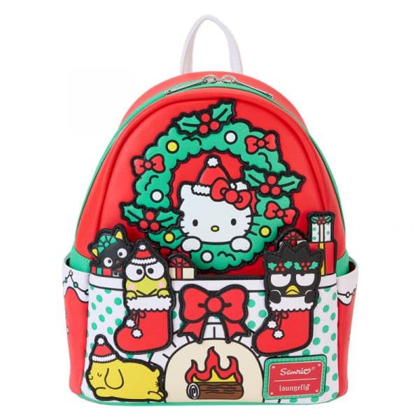 Loungefly Mini Mochila Hello Kitty Sanrio Natal 26cm