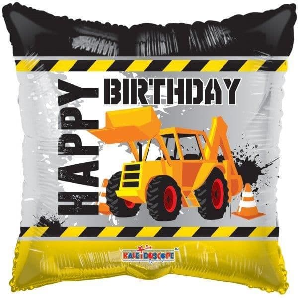 Kaleidoscope Balão Foil 18" Happy Birthday Construção - 140015046