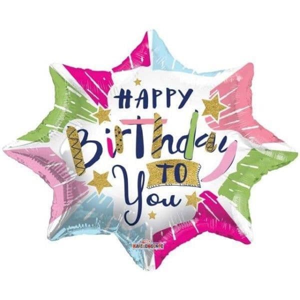 Kaleidoscope Balão Foil 20" Happy Birthday To You - 140015485