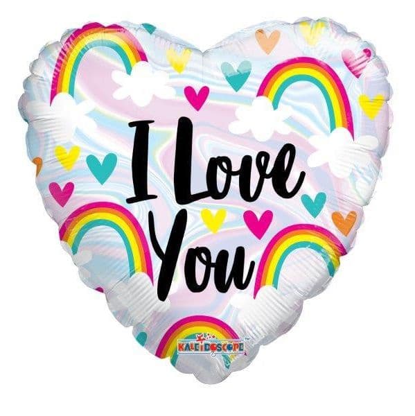 Kaleidoscope Balão Foil 18" Coração i Love You Rainbow - 140015990