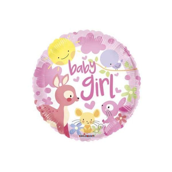 Kaleidoscope Balão Foil 18" Baby Girl Animals - 140016135