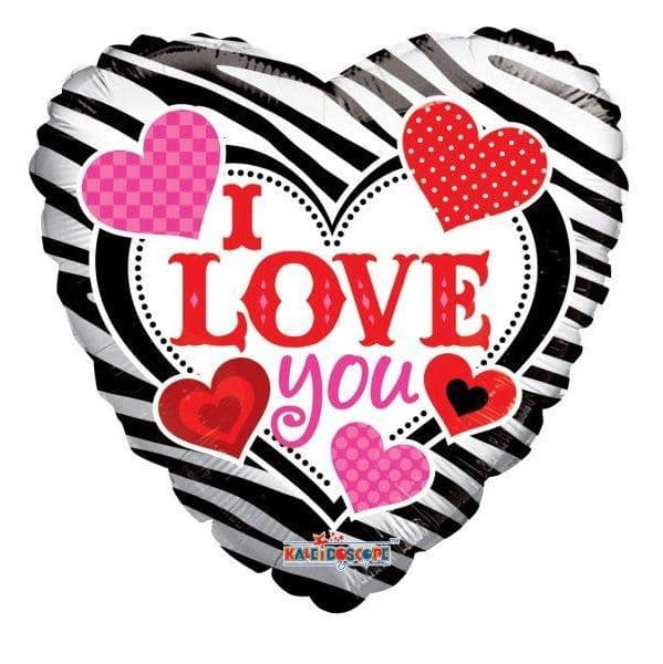 Kaleidoscope Balão Foil 18" i Love You Coração Stripes - 141962918