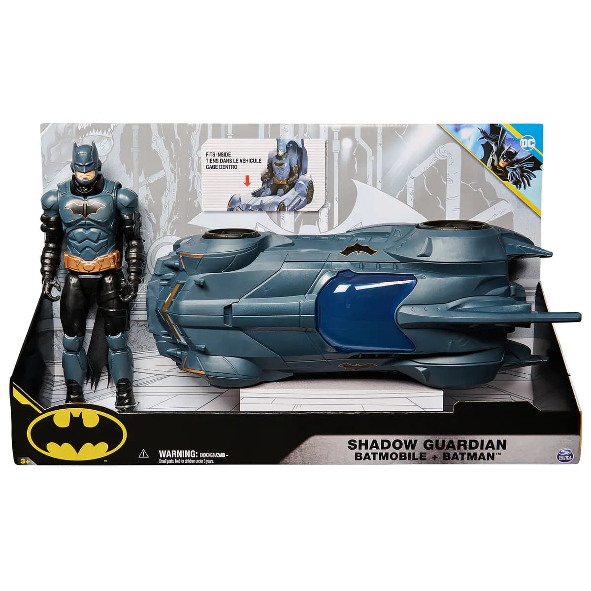 Concentra Figura e Batmóvel Batman Shadow 30 cm SPM6070521