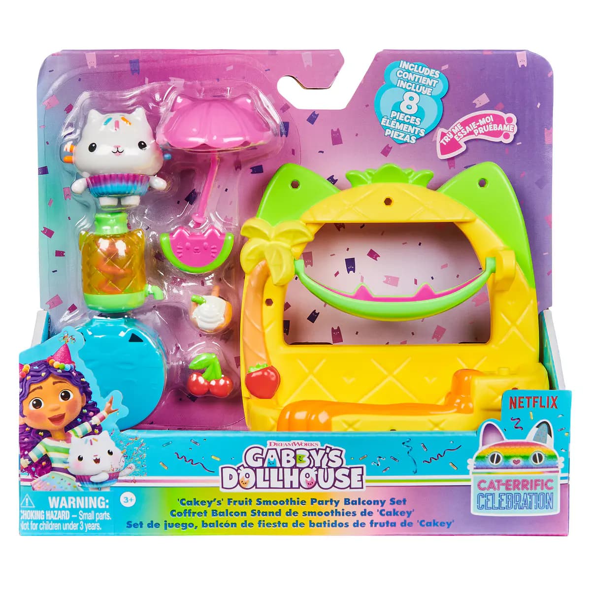 Gabby's Dollhouse Conjunto Varanda de Smoothie de Frutas da Cakey