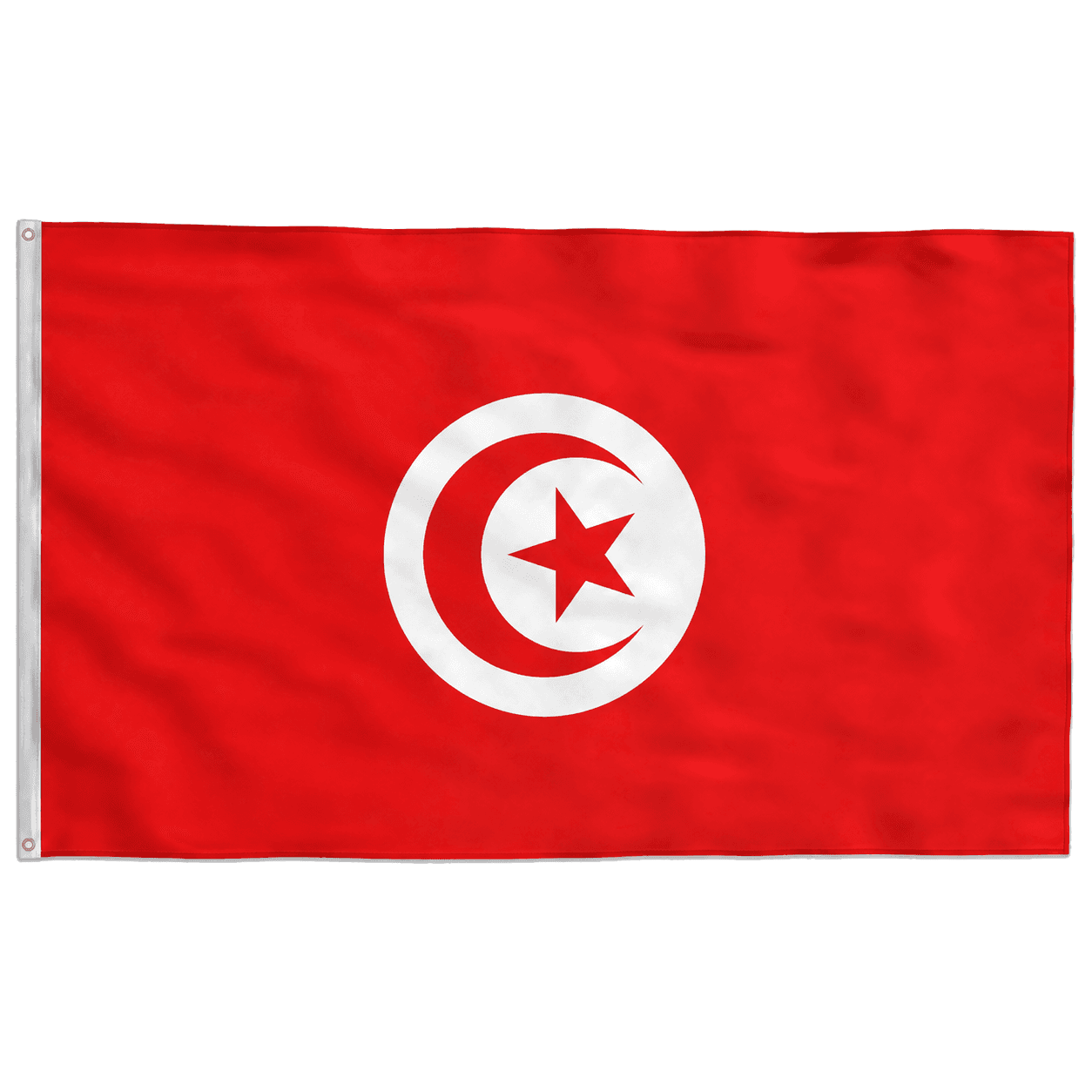 Bandeira da Tunísia Poliéster 150×90 com Ilhós