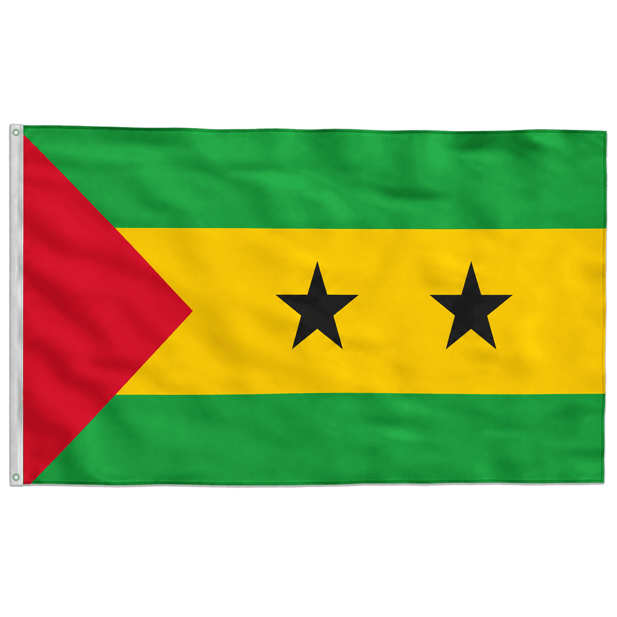 Bandeira de São Tomé e Príncipe Poliéster 150×90 com Ilhós