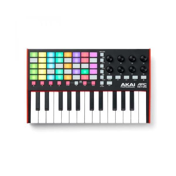 Akai APC Key 25 MK2 Teclado Controlador MIDI USB 25 Teclas com Ableton Live Lite Preto/Vermelho