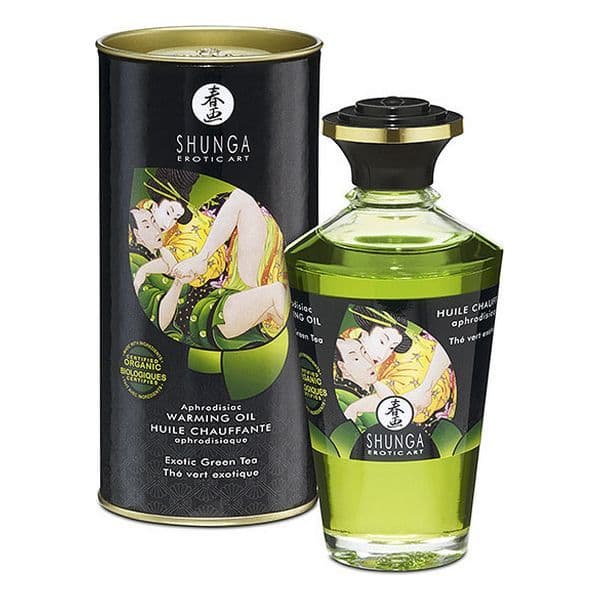 Shunga Óleo de Efeito Calor Chá Verde 100ml