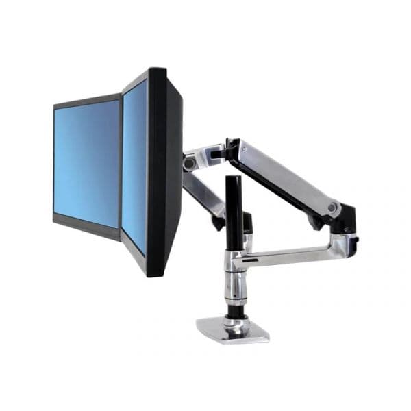 Ergotron suporte aluminio mesa para 2 lcd ate 24 - 45-248-026