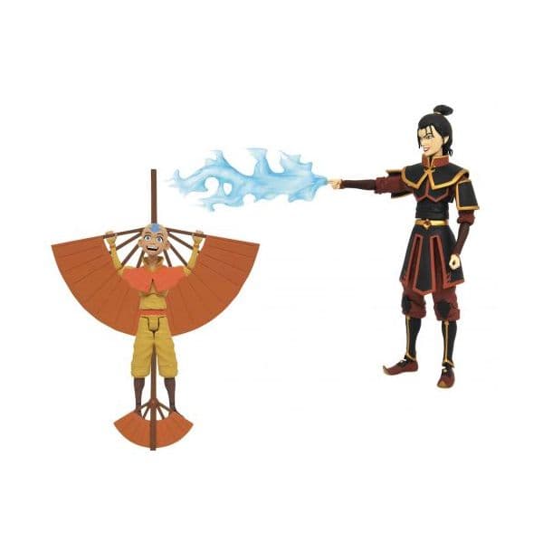 Diamond Select Figura Articulada Firebender Azula e Airbender Aang Avatar T
