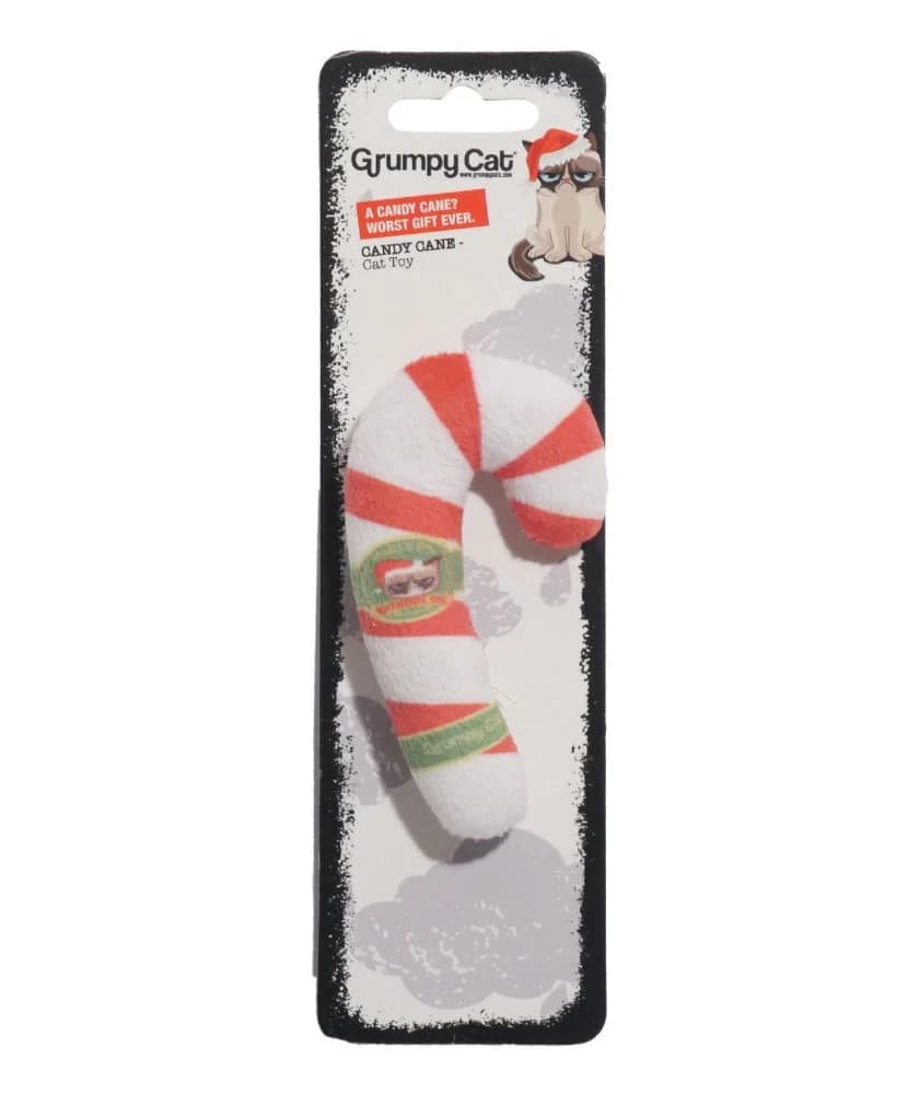 Grumpy Cat Brinquedo Gato Xmas Candy Cane Catnip