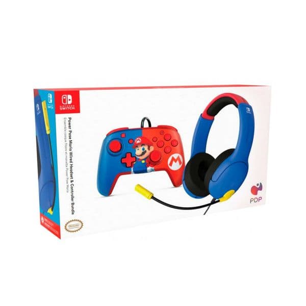 PDP Comando Rematch + Auscultador LVL40 Super Mario Bros para Nintendo Switch
