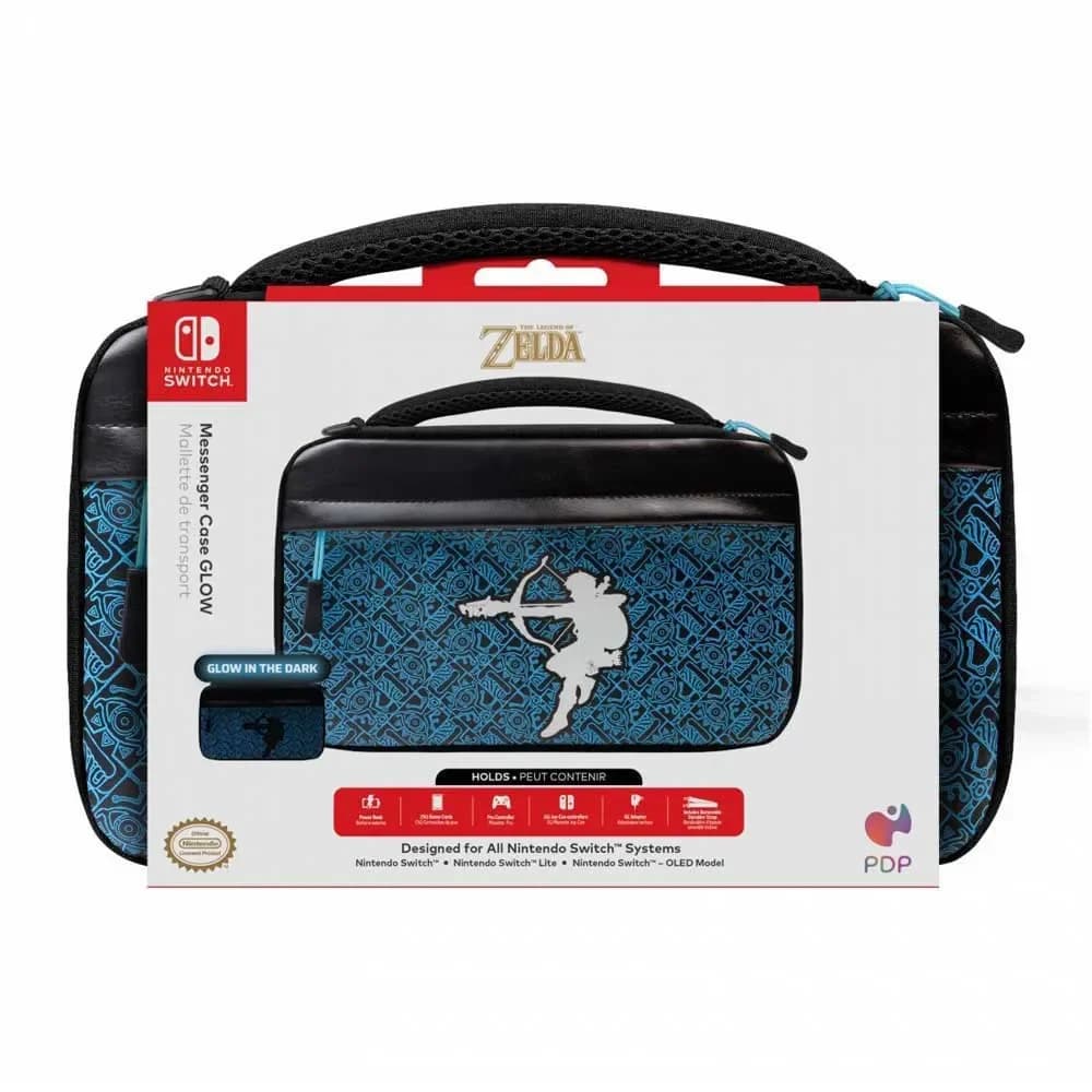 PDP Estojo de viagem Messenger Glow Sheikah Shoot para Nintendo Switch
