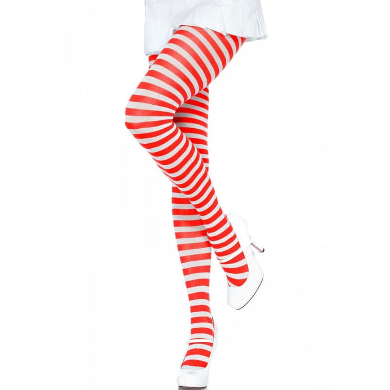 Leg Avenue Calças Listradas Branco/vermelho