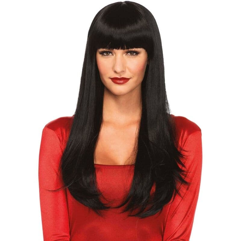 Leg Avenue Bangin' Peruca Longa Lisa Preta 25"