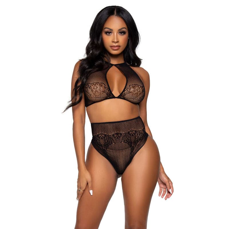Leg Avenue Conjunto de Duas Peças Colheita Calça e Calça Calça Tamanho Único D-231382