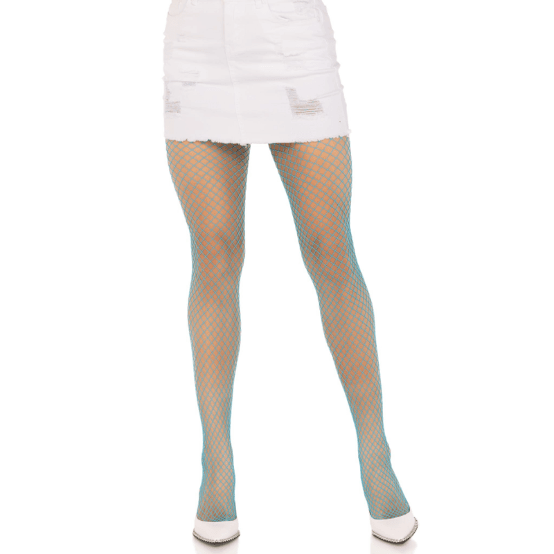 Leg Avenue Meia-Cala Fishnet Azul Mulher