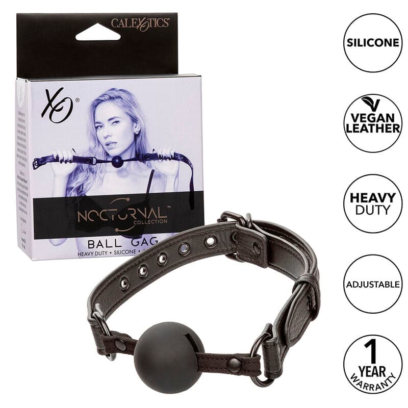 Nocturnal Mordaça de Bola Silicone Preto