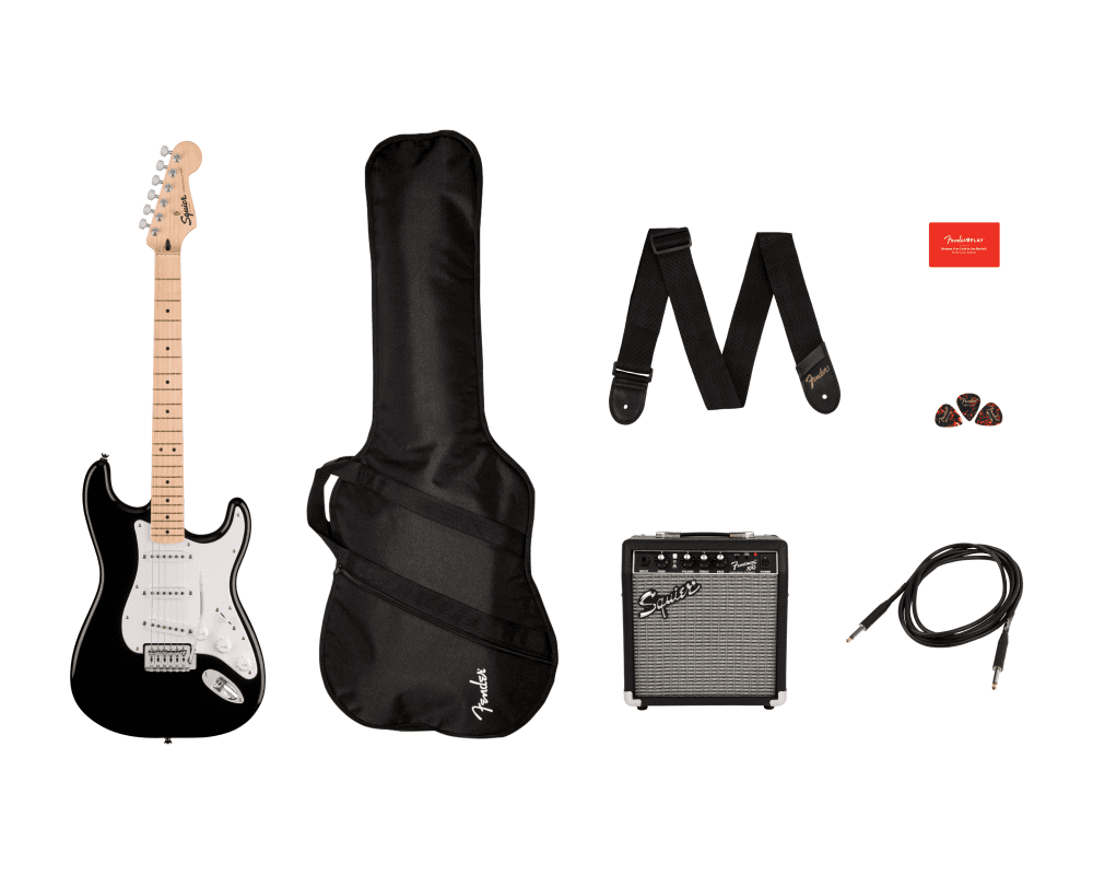 Squier By Fender Sonic Stratocaster Blk 10G Pack