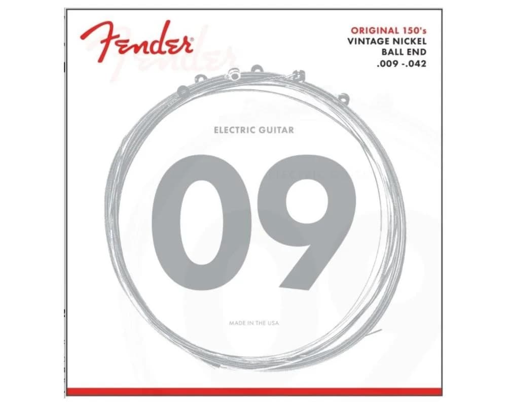 Fender Cordas Para Guitarra Elétrica 150L Pure Nickel Ball End (009-042)