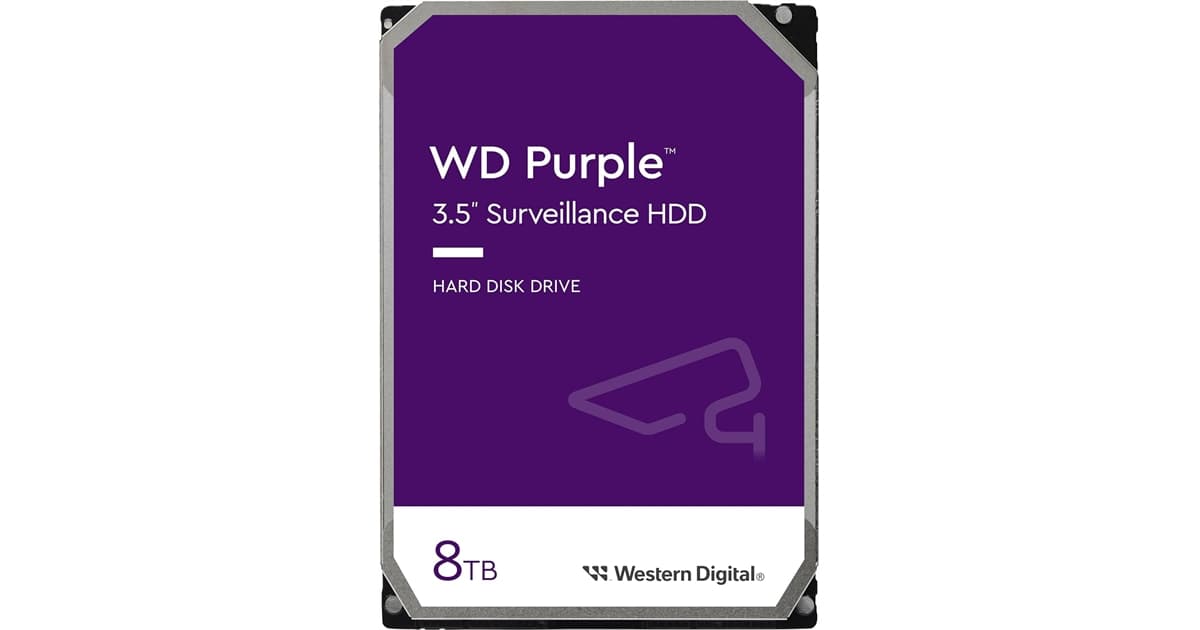 Western Digital 8TB Purple Surveillance 3.5" SATA III 256MB - WD85PURZ