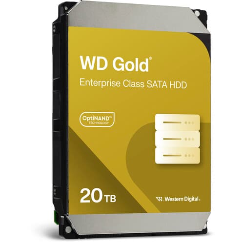 Western Digital 20TB 7200 rpm 291 MiB/s Gold WD203KRYZ + Fiabilidade Profissional