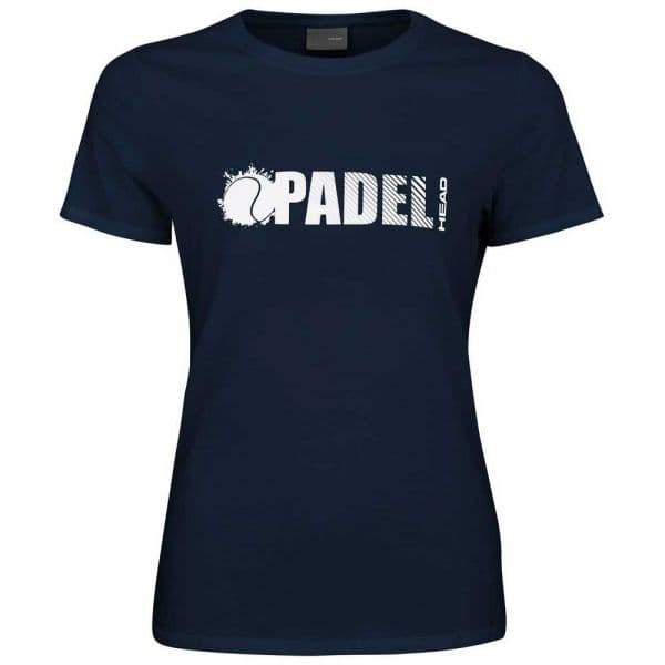 Head Racket Padel Font Short Sleeve T-shirt Azul XS Mulher