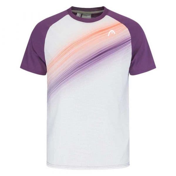 Head Racket Performance Short Sleeve T-shirt Branco,Roxo 2XL Homem